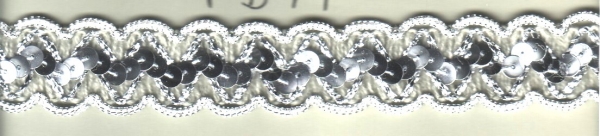 Paillettenband silber Rest